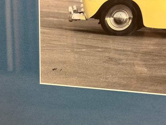 "Wooden Legg" Woody Surf Wagon Signed Automotive Art Print -Unknown- 26 x 30"