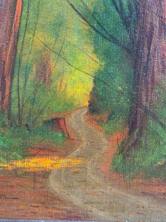 "1920 Monterey County" Redwoods California Landscape Original Oil Painting - James Everett Stuart - 18 x 24"