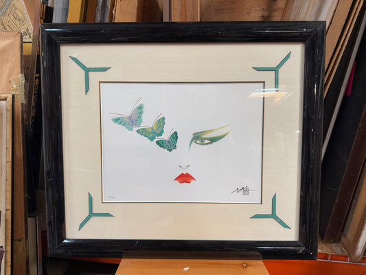 "Eyes Of Otsuka" - Hisashi Otsuka Feathers Numbered Lithograph Print 243/300 - 23 x 27"
