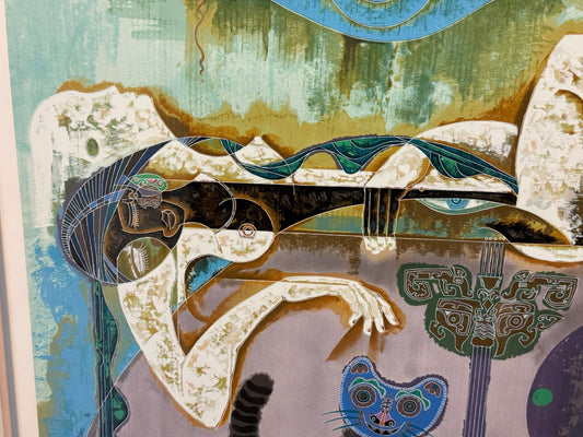 "Magic" Signed Numbered Serigraph Print 82/300-Lu Hong - 44 x 45"