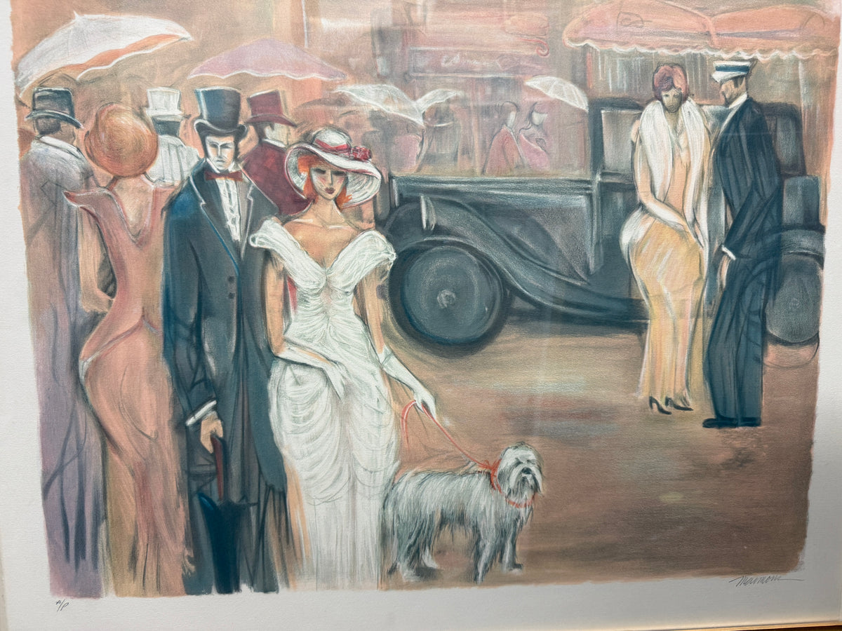 "Champs Elysees" Signed Serigraph Print Artist Proof -Isaac Maimon- 30 x 36"