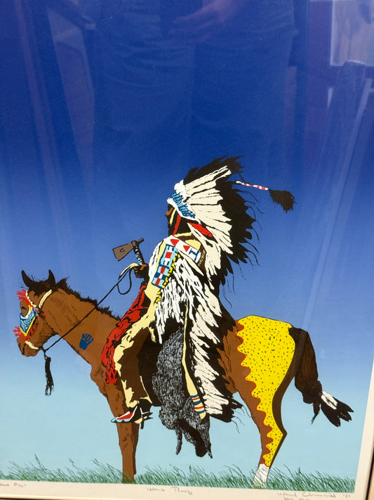 "Sans Arc" Signed Serigraph Southwestern Artist Proof Print -Ward Churchill- 33 x 27"