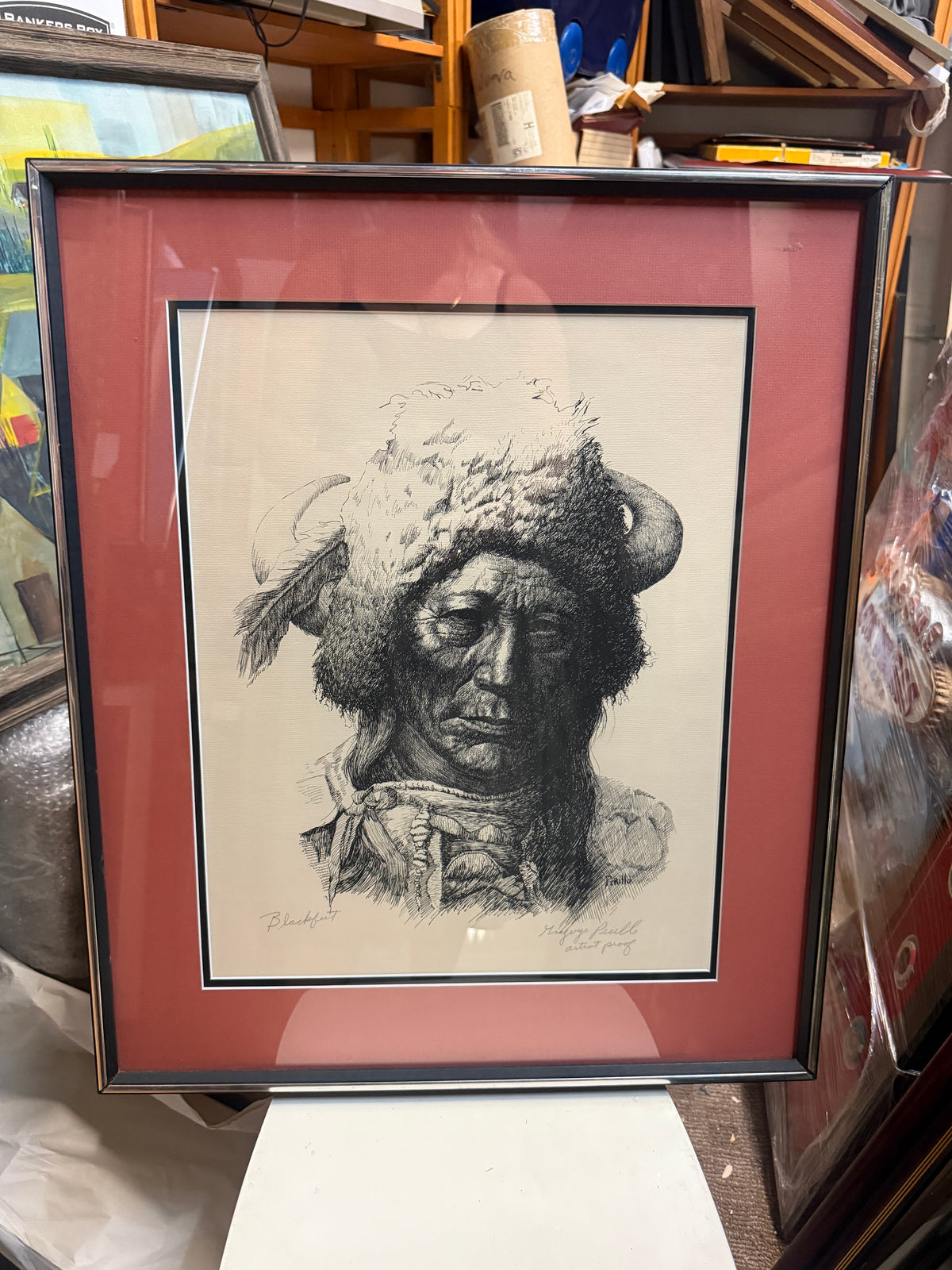 "Blackfoot" - Gergory Perillo Native American Artist Proof Print - 21 x 25"