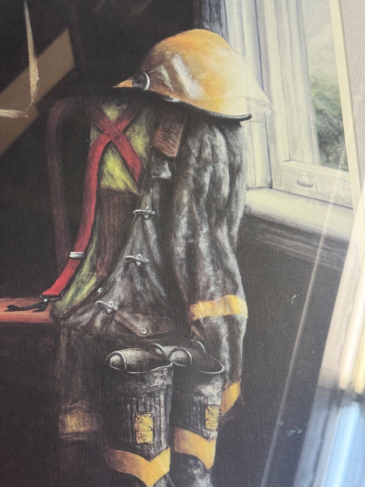 "Fireman's Gear I " Signed Numbered Art Print 578/2000 - Joseph Getsinger - 22 x 28"