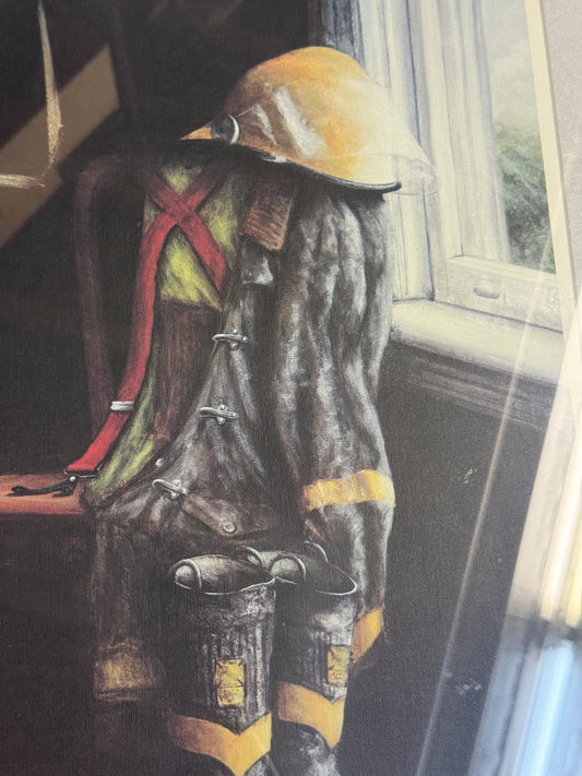 "Fireman's Gear I " Signed Numbered Art Print 578/2000 - Joseph Getsinger - 22 x 28"