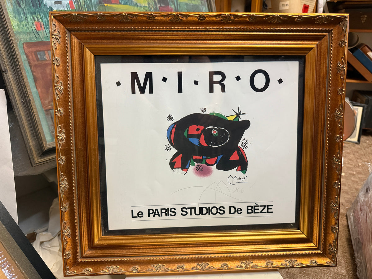 "Le PARIS STUDIOS De BÈZE" Signed Numbered Art Print 305/750 - MIRO - 20 x 21"