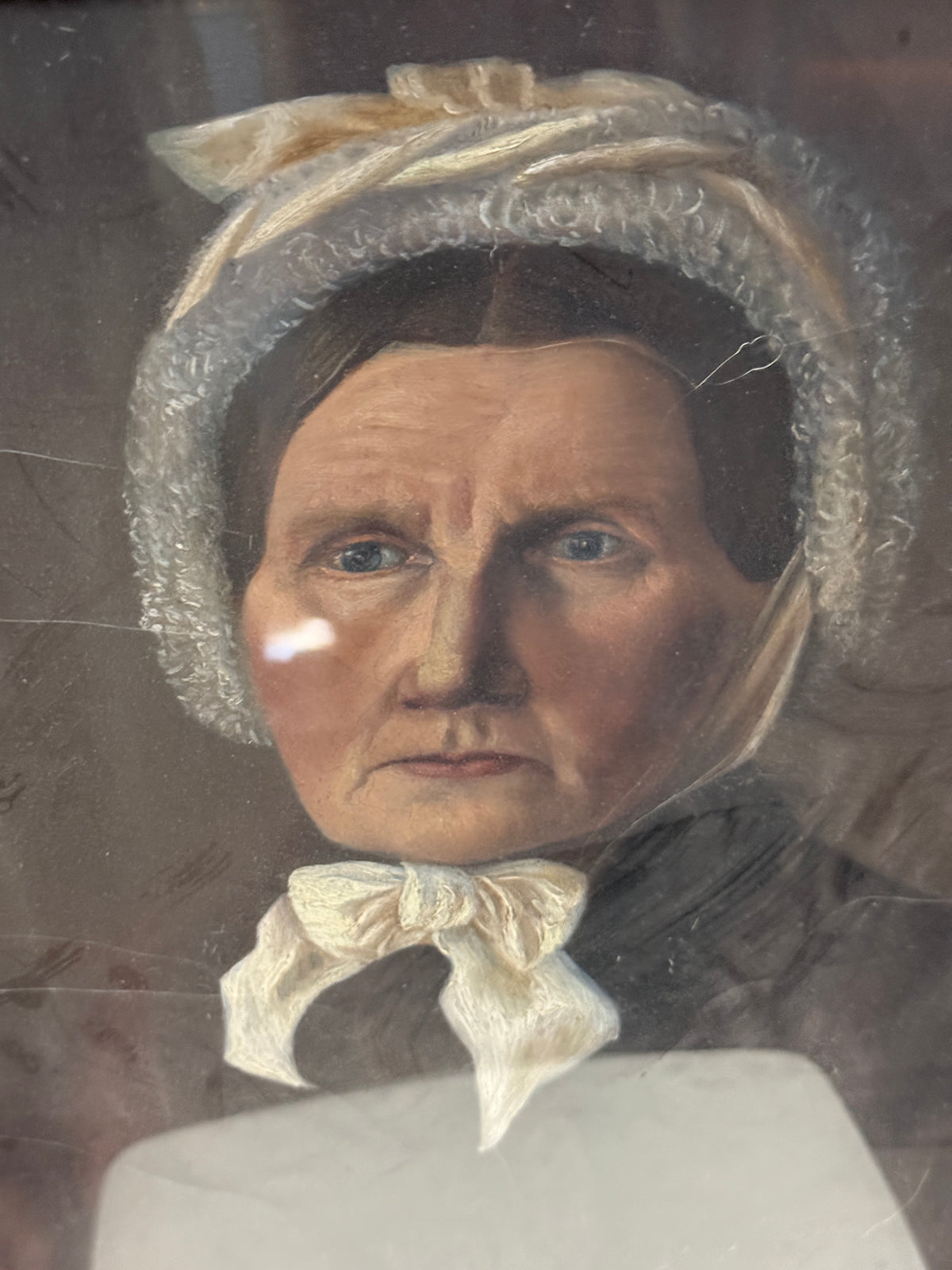 1800's Reframed Victorian Womans Portrait Original Oil - 21 x 24"