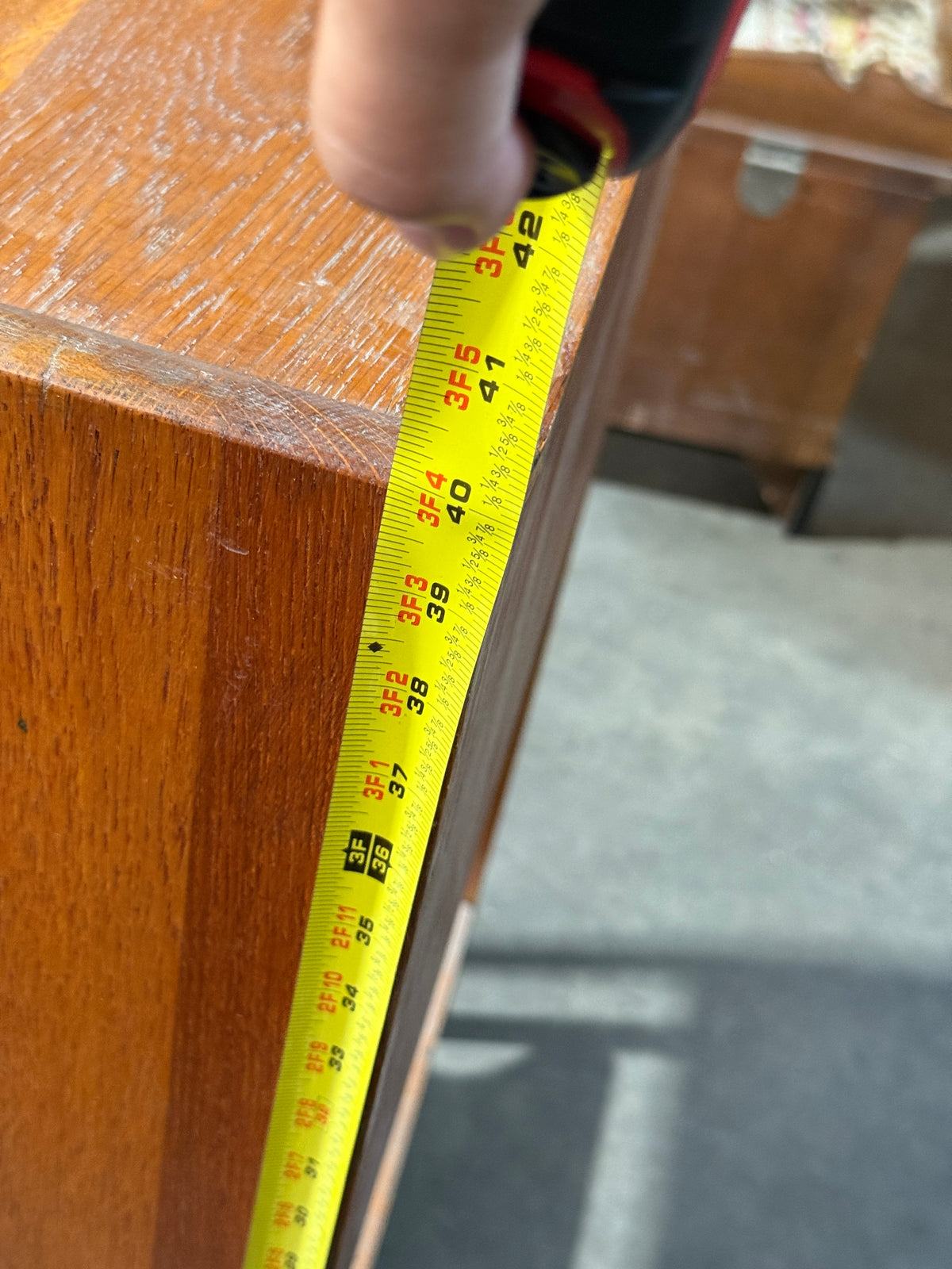 Antique Solid Wood Slant-Top Secretary Desk- 12 x 40"