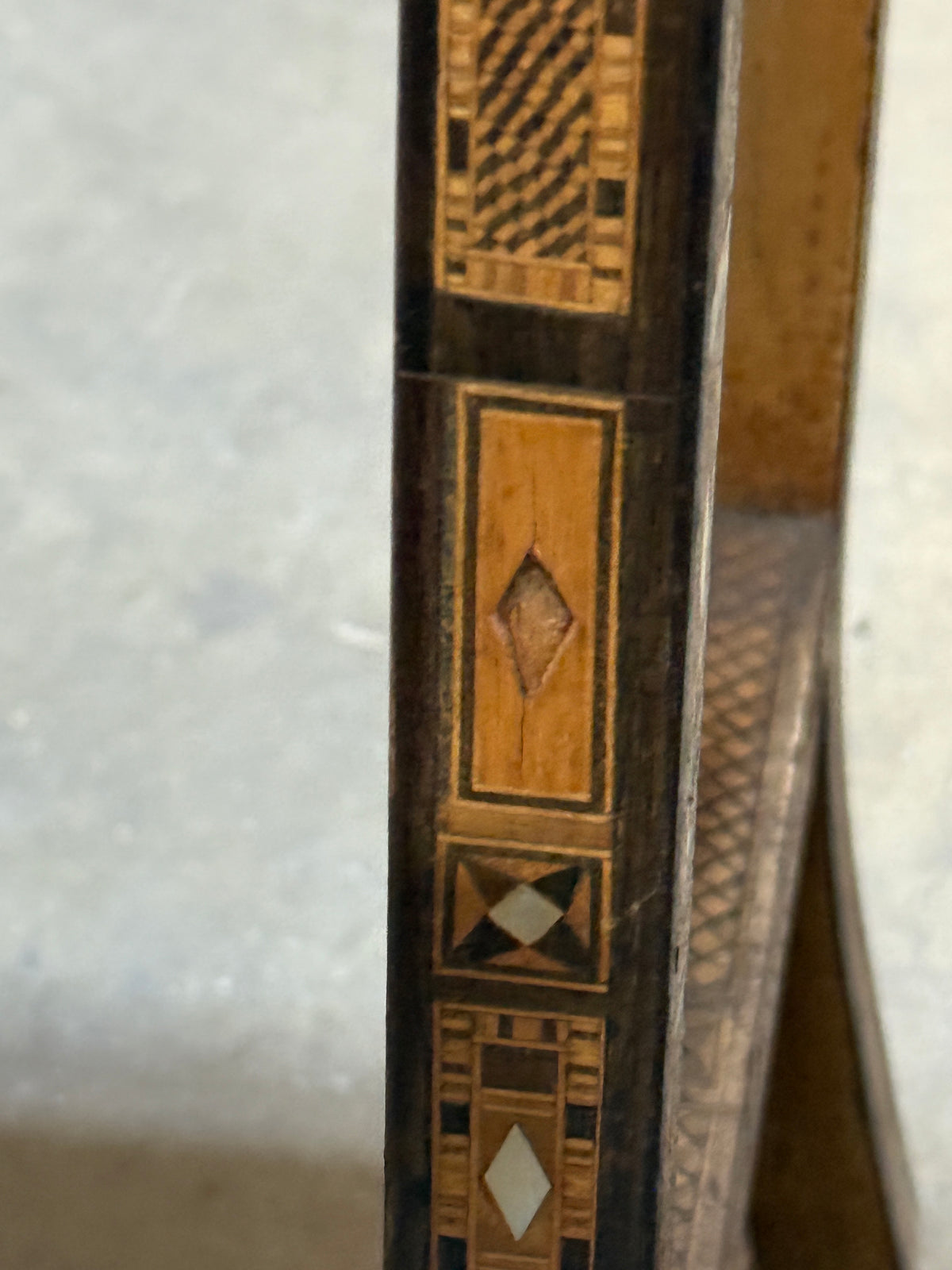 Antique Damascus Inlaid Stacking Table Set of 3 - 23 x 30"
