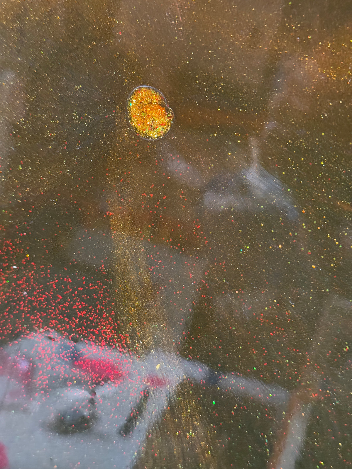 "For Niente" Original Gold Glitter Abstract Painting -Elan Vital - 41"