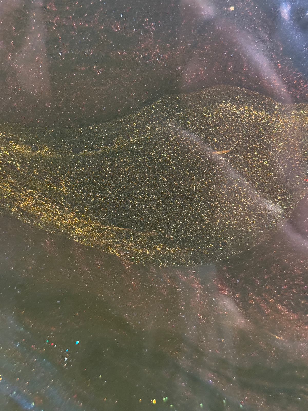 "For Niente" Original Gold Glitter Abstract Painting -Elan Vital - 41"
