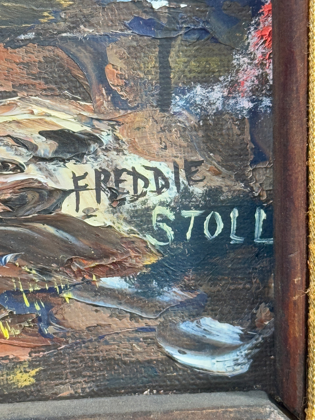 Mid Century Joshua Tree Southwest Original Oil Painting - Freddie Stoll - 18 x 22"