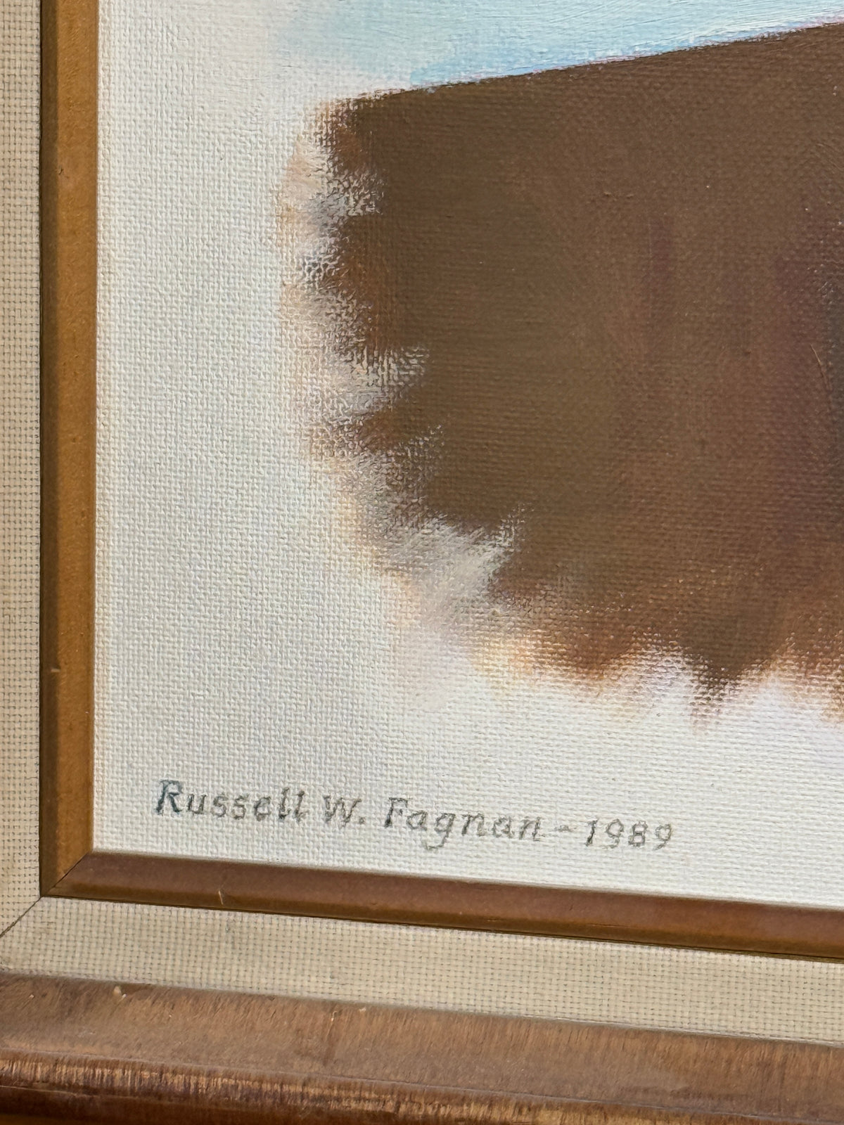 1980's Retro Fashionable Blonde Woman's Portrait Original Oil Painting -Russell W Fagnan- 21 x 24"