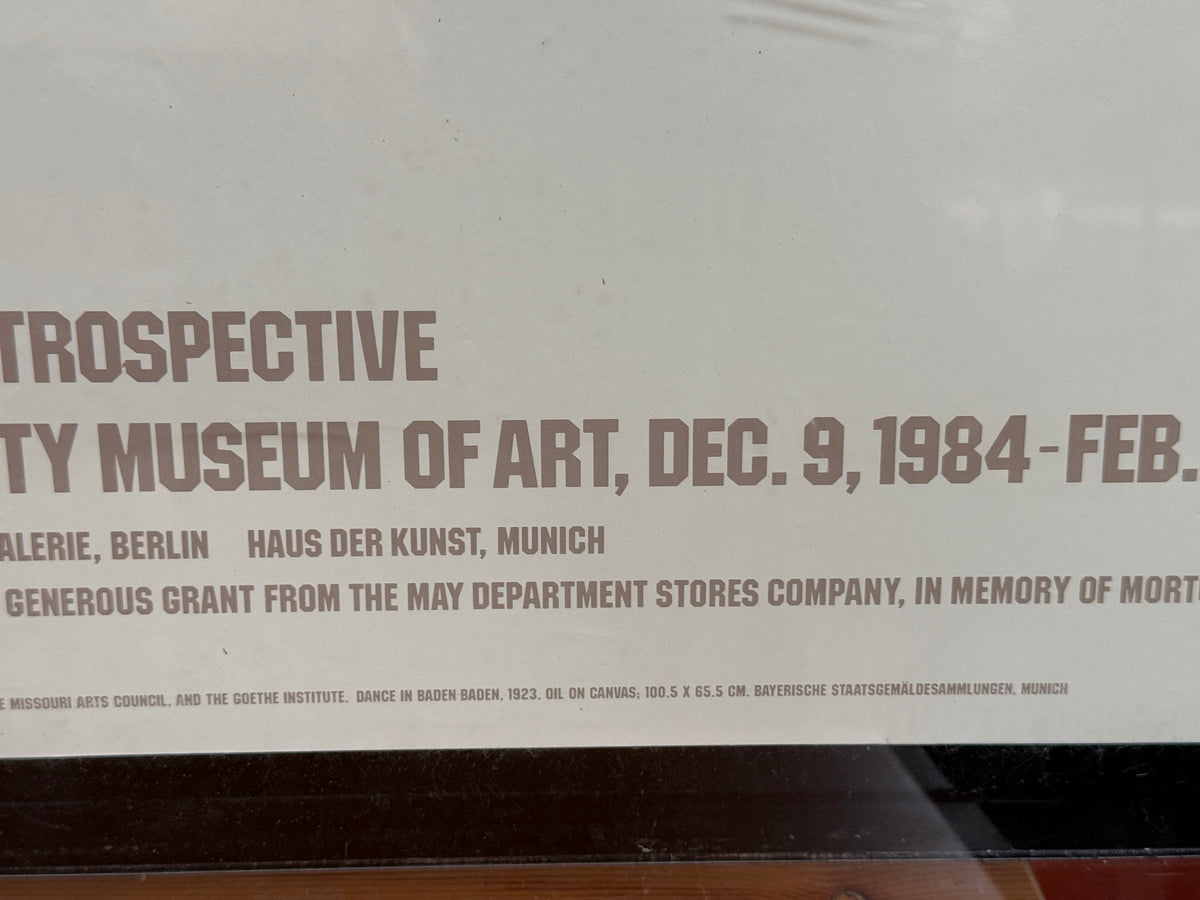 1984 "Dance in Baden" Lithograph Print LACMA Exhibition Poster  -Max Beckmann- 27 x 39"