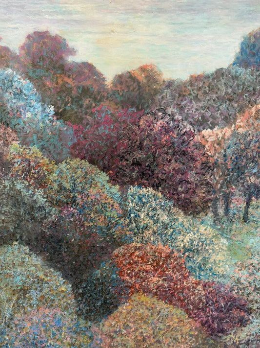 Bridge Landscape Original Oil Painting -Frank Caldwell- 43 x 33"