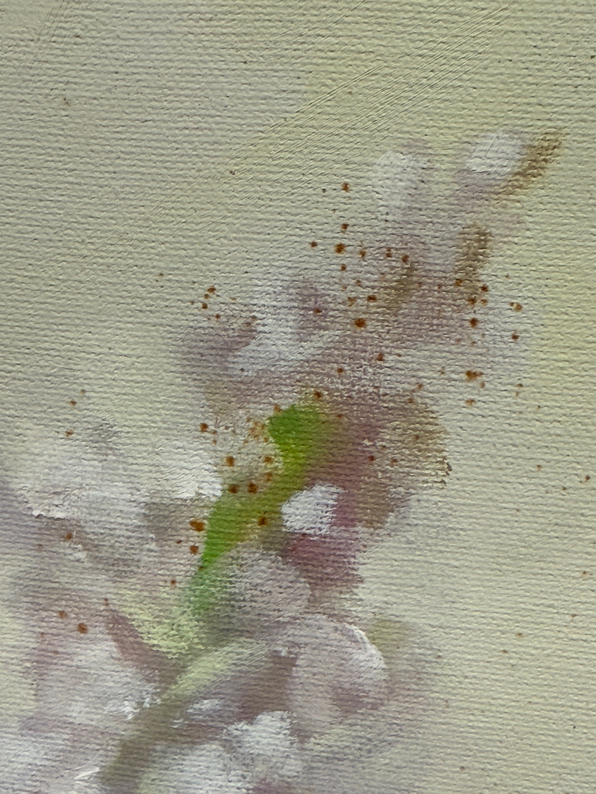 Pink White Floral Still Life Original Oil Painting -Mikkelson- 30 x 38"