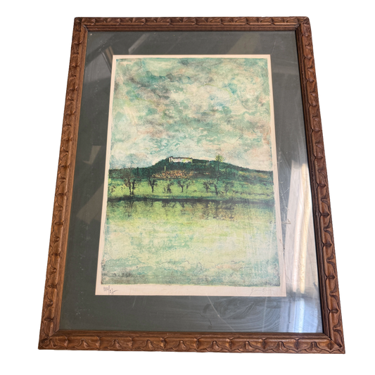 "Chateau Sur La Saone " - Bernard Gantner Signed Numbered Lithograph Print 32/322 - 20 x 26"