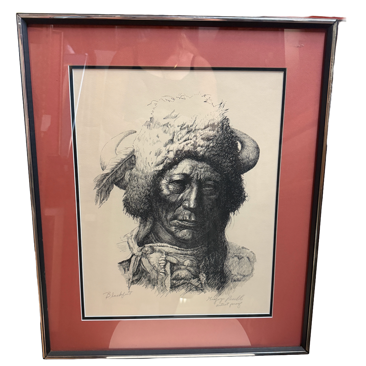 "Blackfoot" - Gergory Perillo Native American Artist Proof Print - 21 x 25"