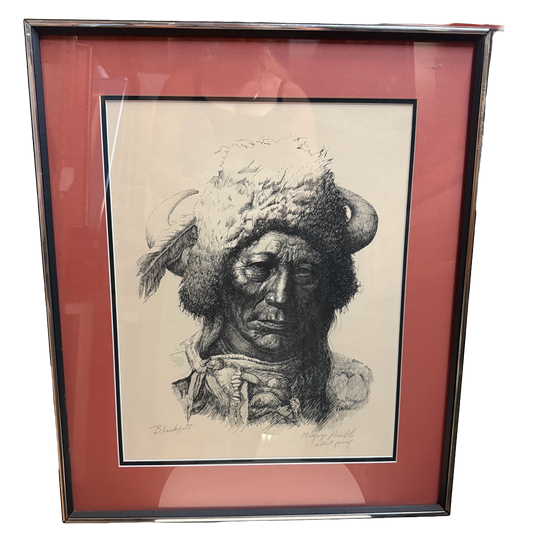 "Blackfoot" - Gergory Perillo Native American Artist Proof Print - 21 x 25"