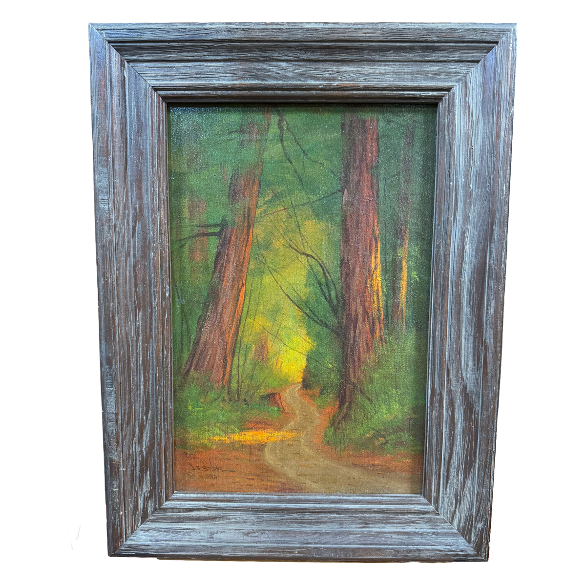 "1920 Monterey County" Redwoods California Landscape Original Oil Painting - James Everett Stuart - 18 x 24"