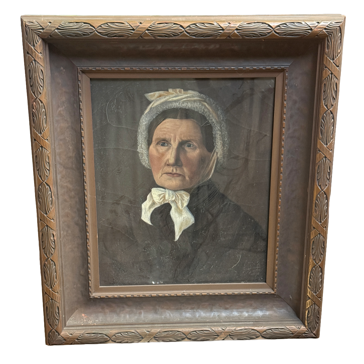 1800's Reframed Victorian Womans Portrait Original Oil - 21 x 24"