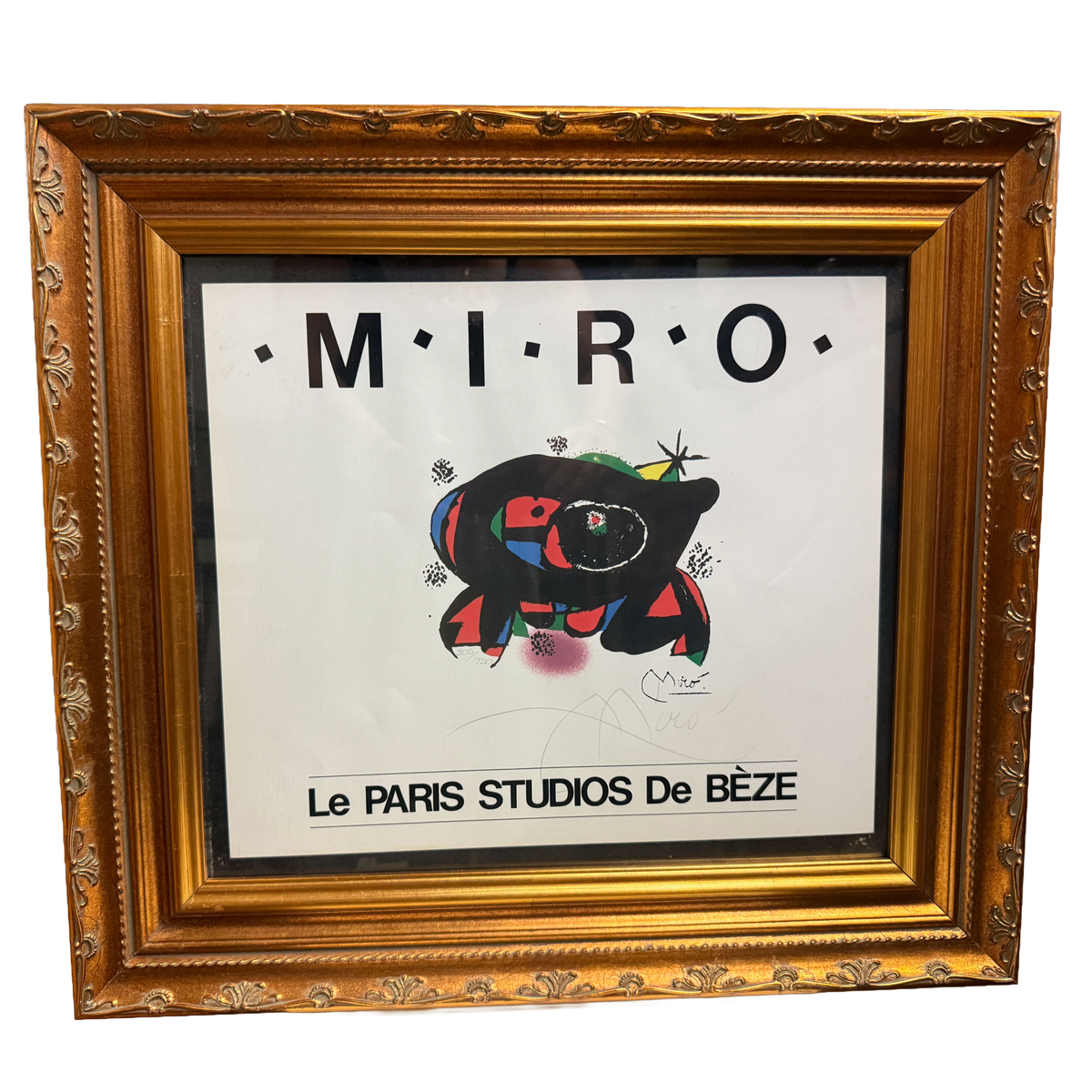 "Le PARIS STUDIOS De BÈZE" Signed Numbered Art Print 305/750 - MIRO - 20 x 21"