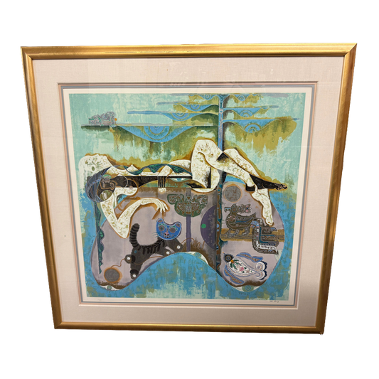 "Magic" Signed Numbered Serigraph Print 82/300-Lu Hong - 44 x 45"