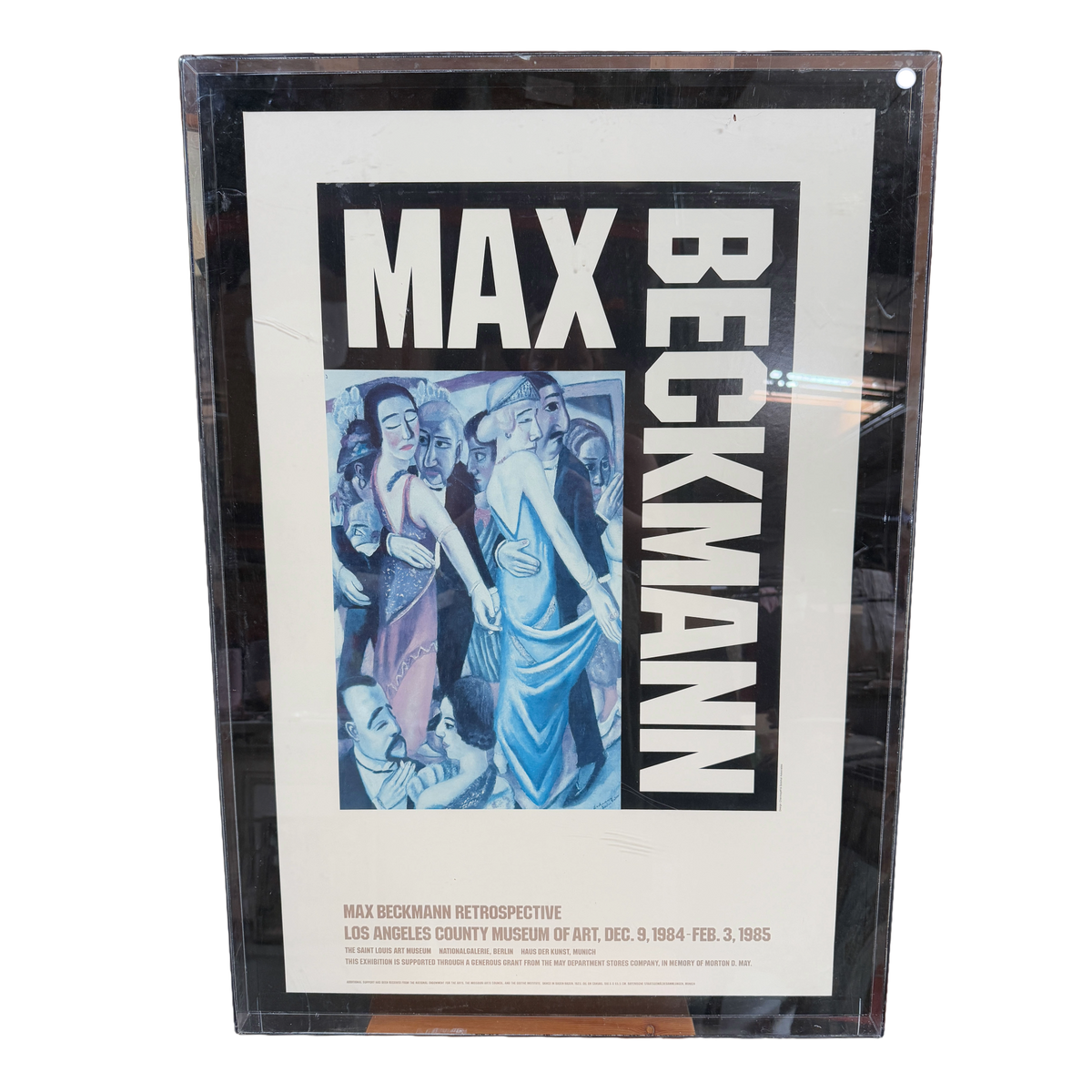 1984 "Dance in Baden" Lithograph Print LACMA Exhibition Poster  -Max Beckmann- 27 x 39"