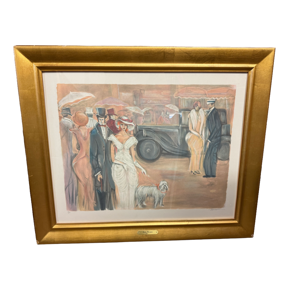 "Champs Elysees" Signed Serigraph Print Artist Proof -Isaac Maimon- 30 x 36"