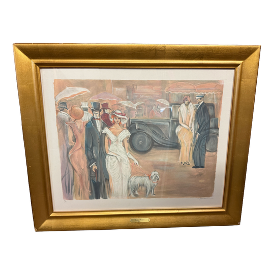 "Champs Elysees" Signed Serigraph Print Artist Proof -Isaac Maimon- 30 x 36"