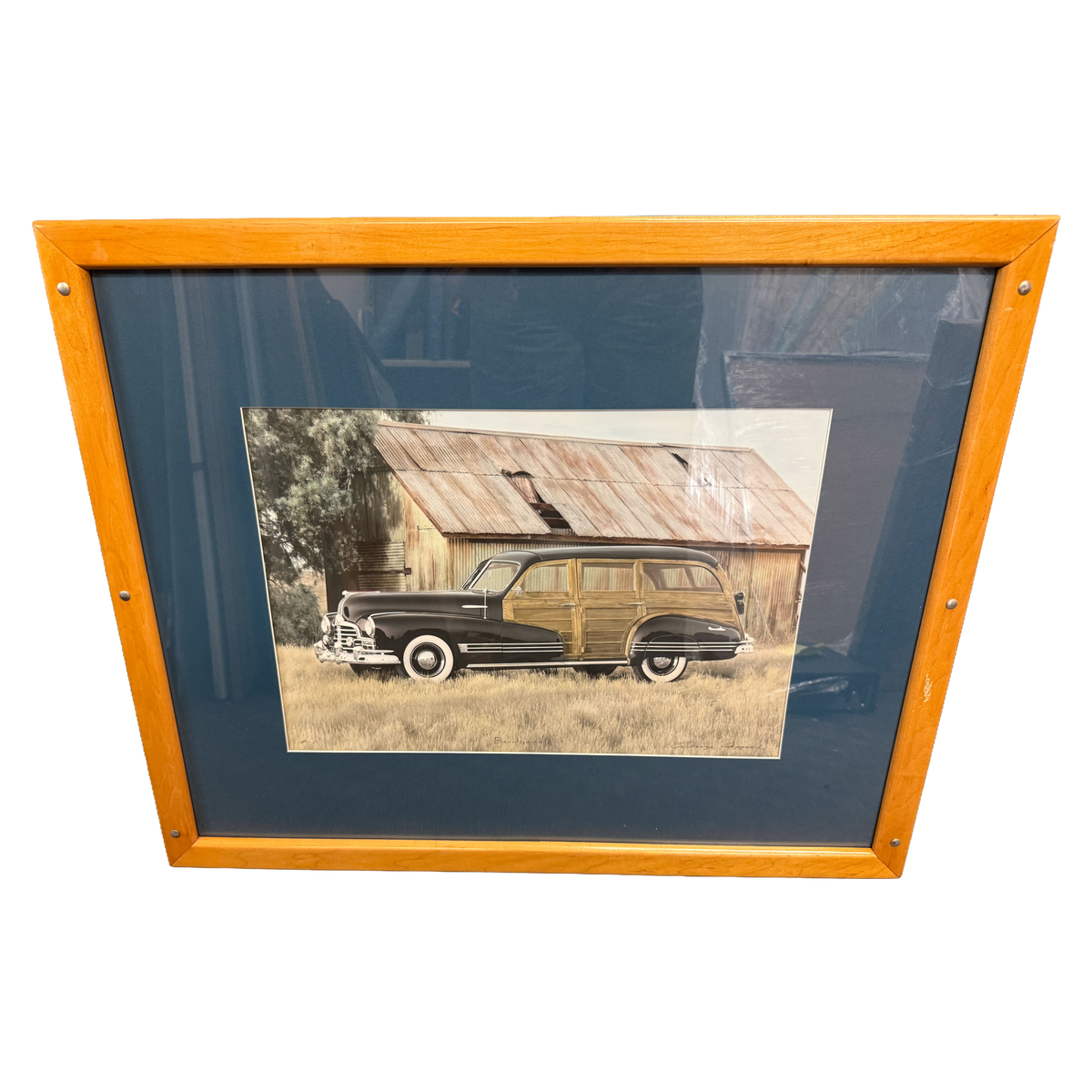 "Barnyard" Pontiac Streamliner Woody Signed Automotive Art Print -Unknown- 26 x 30"