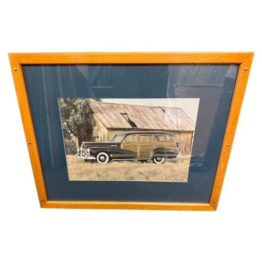 "Barnyard" Pontiac Streamliner Woody Signed Automotive Art Print -Unknown- 26 x 30"